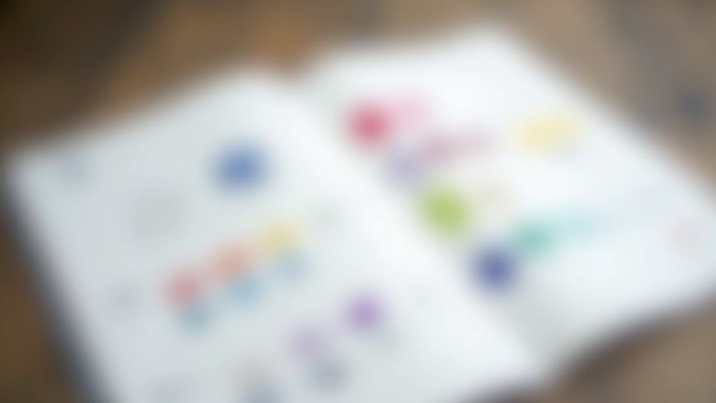 Páginas impressas de guia de marca mostrando paletas de cores com valores RGB, HEX e CMYK lado a lado em layout organizado