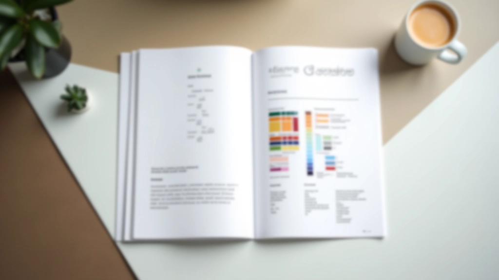 Documento de guia de marca aberto mostrando secção de cores com todos os valores sistematicamente organizados e bem documentados