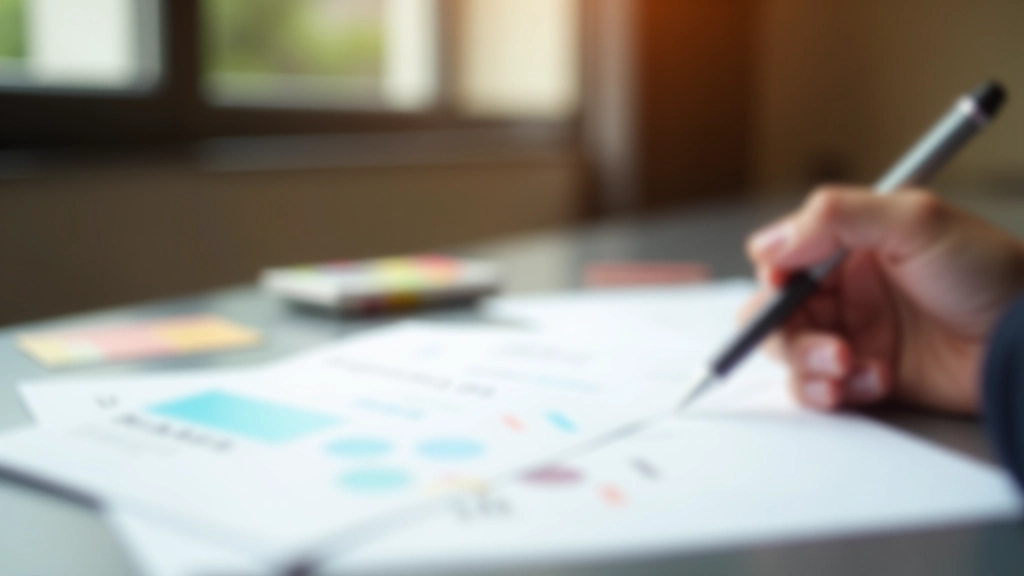 Profissional em reunião apresentando guia de marca com amostras visuais e documentação estruturada